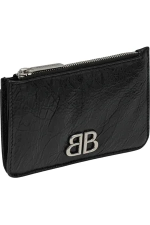 Balenciaga Akcesoria, Kobieta, Czarny, ONE SIZE, Len, Portfel i Etui na Karty