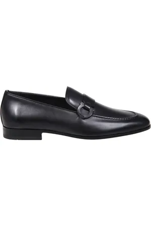 Salvatore Ferragamo Buty, Mężczyzna, Czarny, 42 EU, Klasyczne Czarne Buty Bonny Loafer
