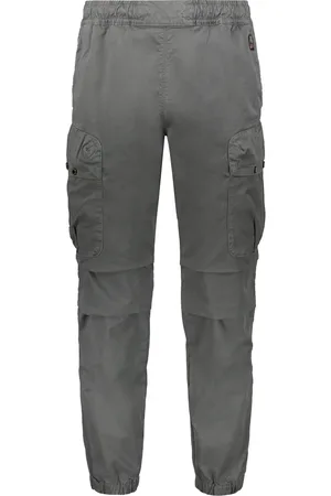 Parajumpers Spodnie, Mężczyzna, Szary, W34, Sportowe Spodnie Zander z Naszywkami
