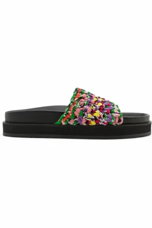 Arizona Love Buty, Kobieta, Czarny, 39 EU, Kolorowe Plecione Mules