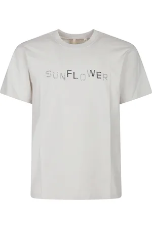 Sunflower Koszulki, Mężczyzna, Biały, XL, Koszulka z Logo dla Prostego Stylu