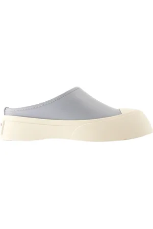 Marni Buty, Mężczyzna, Niebieski, 40 EU, Niebieskie Delfin Skórzane Sneakersy