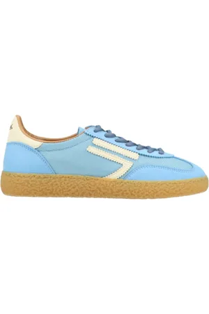 Puraai Buty, Kobieta, Niebieski, 37 EU, Nylon, Niebieskie Delfin Sneakersy Nylon Zamsz