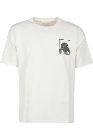 Rhude Koszulki, Mężczyzna, Biały, S, Koszulka z emblematem Moonlight