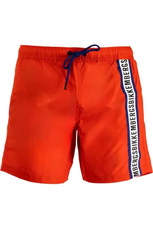 Bikkembergs Stroje kąpielowe, Mężczyzna, Pomarańczowy, L, Nylon, Męskie Trendy Szorty Kąpielowe