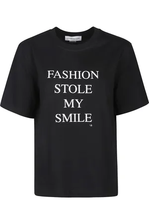 Victoria Beckham Koszulki, Kobieta, Czarny, L, Fajny T-shirt ze sloganiem
