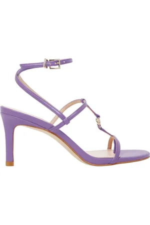 Twin-Set Buty, Kobieta, Fioletowy, 36 EU, Sandały Ametystowe z Metalowym Logo