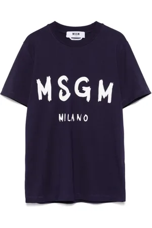 Msgm Koszulki, Kobieta, Niebieski, XS, Niebieskie T-shirty i Pola