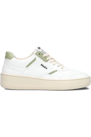 MOEA Buty, Kobieta, Biały, 38 EU, Skóra, Białe Niskie Sneakersy dla Kobiet