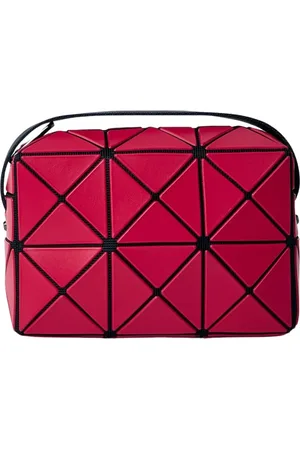 Issey Miyake Torebki, Kobieta, Czerwony, ONE SIZE, Torba na ramię z trójkątnymi płytkami