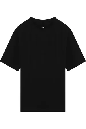 Rick Owens Koszulki, Mężczyzna, Czarny, M, T-shirt z krótkim rękawem i okrągłym dekoltem