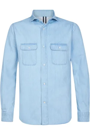 Profuomo Kurtki, Mężczyzna, Niebieski, L, Niebieska Overshirt