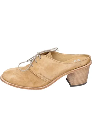 Moma Buty, Kobieta, brązowy, 37 EU, Zamsz, Eleganckie, zamszowe czółenka na obcasie w stylu vintage