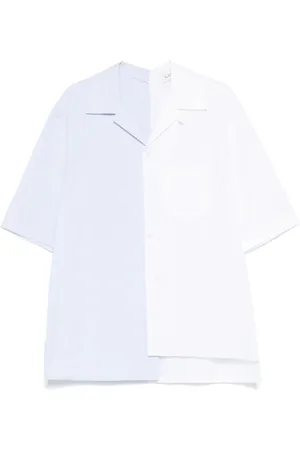 Lanvin Koszule, Mężczyzna, Niebieski, L, Bawełna, Koszulka Dwukolorowa