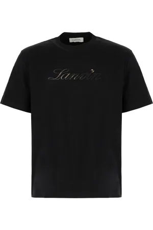 Lanvin Koszulki, Mężczyzna, Czarny, XL, Bawełna, Casualowa koszulka bawełniana