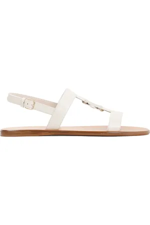 Salvatore Ferragamo Buty, Kobieta, Biały, 35 EU, Skóra, Skórzane sandały w odcieniach nude Vida Style