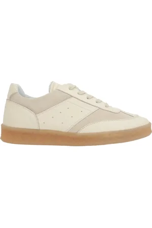 Maison Margiela Buty, Mężczyzna, Beżowy, 41 EU, Skóra, Sneakersy niskie ze skóry