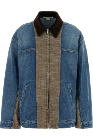 Stella McCartney Kurtki, Kobieta, Niebieski, S, Bawełna, Klasyczna kurtka jeansowa