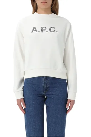 A.P.C. Swetry, Kobieta, Beżowy, M, Bawełna, Sweat Patty Okrągły Dekolt Dzianina