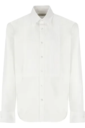 Lanvin Koszule, Mężczyzna, Biały, L, Bawełna, Bawełniana koszula