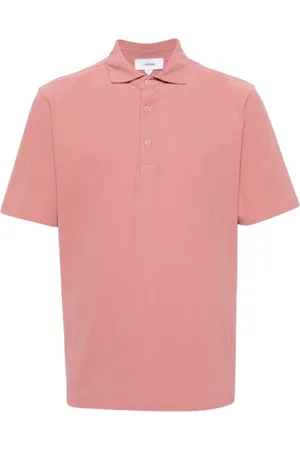 LARDINI Koszulki, Mężczyzna, Różowy, XL, Bawełna, Koralowa Koszulka Polo