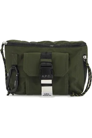 A.P.C. Torebki, Mężczyzna, Zielony, ONE SIZE, Nylon, Trek Belt Bag