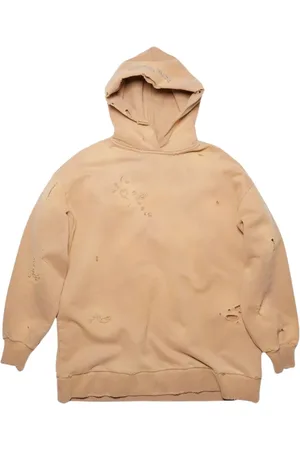 Acne Studios Bluzy, Kobieta, Beżowy, L, Bluza z kapturem Camel Brown