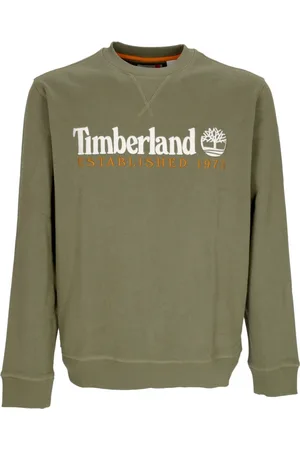 Timberland Bluzy, Mężczyzna, Zielony, XL, Bawełna, Bluza dresowa z haftowanym logo Earth