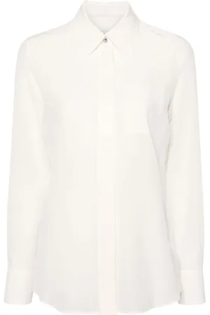Lanvin Bluzki, Kobieta, Beżowy, S, Jedwabna koszula Crepe De Chine