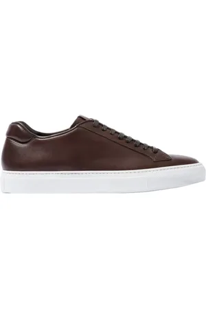Scarosso Buty, Mężczyzna, brązowy, 39 EU, Skóra, Ugo Sneakers - Ciemnobrązowe skórzane buty na platformie ze skóry cielęcej