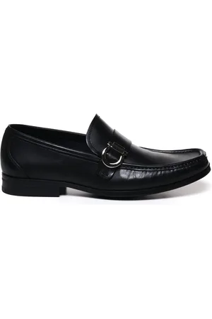 Salvatore Ferragamo Buty, Mężczyzna, Czarny, 40 EU, Skóra, Czarne skórzane mokasyny Gancini