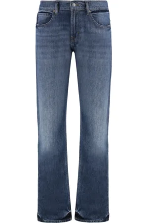 7 for all Mankind Jeansy, Mężczyzna, Niebieski, W33, Bawełna, Jeansyy o prostym kroju z pięcioma kieszeniami