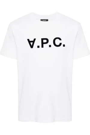 A.P.C. Koszulki, Mężczyzna, Biały, L, Bawełna, Biała koszulka z bawełny z logo