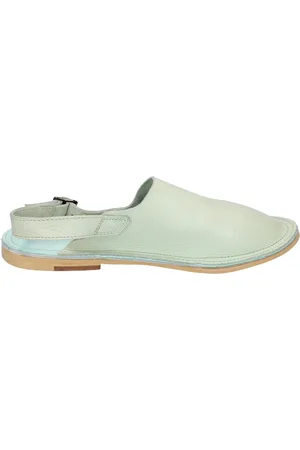 Moma Buty, Kobieta, Zielony, 37 EU, Skóra, Skórzane sandały w stylu vintage