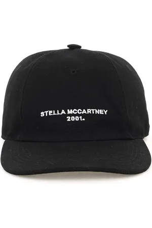 Stella McCartney Akcesoria, Kobieta, Czarny, 59 CM, Bawełna, Czapka z daszkiem z kontrastowym logo