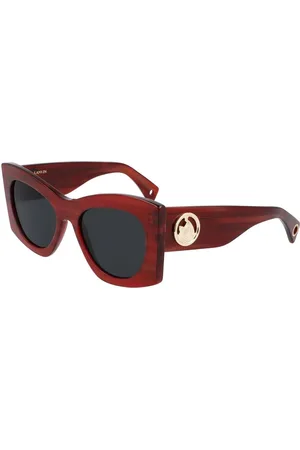 Lanvin Akcesoria, Kobieta, Czerwony, ONE SIZE, Okulary przeciwsłoneczne z octanu
