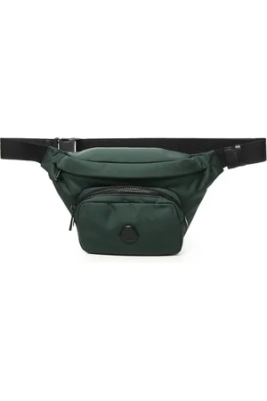 Moncler Torebki, Mężczyzna, Zielony, ONE SIZE, Skóra, Durance Belt Bag