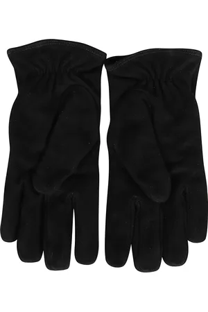 LARDINI Akcesoria, Mężczyzna, Czarny, M, Zamsz, Czarne Rękawiczki Aw 24