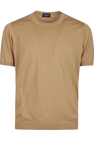 DRUMOHR Koszulki, Mężczyzna, brązowy, XL, Casual Bawełniany T-shirt w Różnych Kolorach