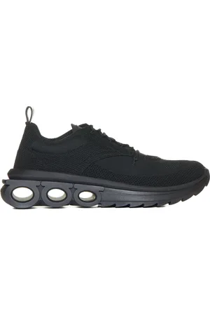 Salvatore Ferragamo Buty, Mężczyzna, Czarny, 40 EU, Czarne dzianinowe sneakersy Nima