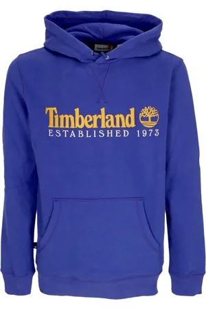 Timberland Bluzy, Mężczyzna, Niebieski, L, Bawełna, Bluza z kapturem z okazji 50-lecia