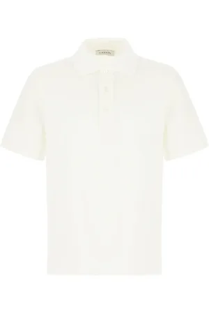 Lanvin Koszulki, Mężczyzna, Biały, M, Bawełna, Klasyczna koszulka polo