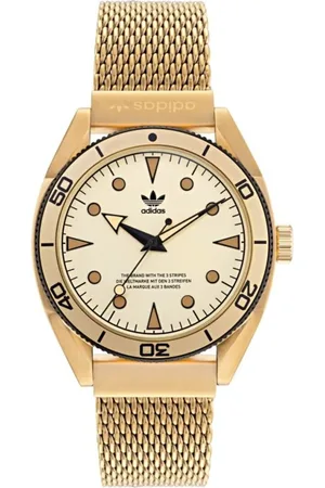 adidas Akcesoria, Mężczyzna, Żółty, ONE SIZE, Złoty Zegarek ze Stali Nierdzewnej Edition Two