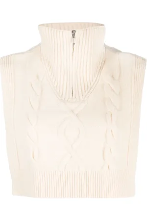 A.P.C. Swetry, Kobieta, Beżowy, ONE SIZE, Wełna, Lola Sleeveless Knitwear
