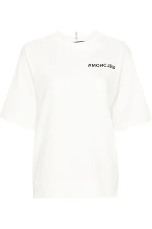 Moncler Koszulki, Kobieta, Biały, M, Koszulka 041