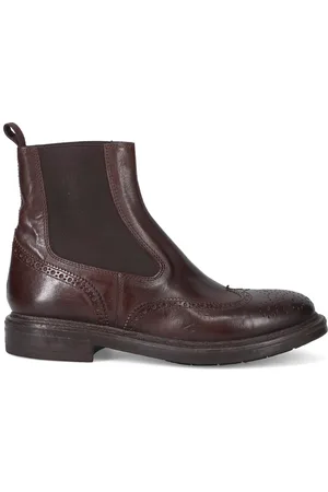 Moma Buty, Mężczyzna, brązowy, 44 EU, Skóra, Klasyczne sztyblety brogsy Chelsea