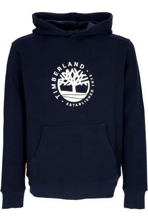Timberland Bluzy, Mężczyzna, Niebieski, M, Bawełna, Lekka bluza z kapturem