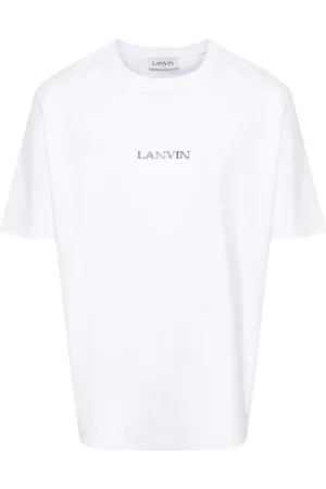 Lanvin Koszulki, Mężczyzna, Biały, L, Bawełna, Optic Tee