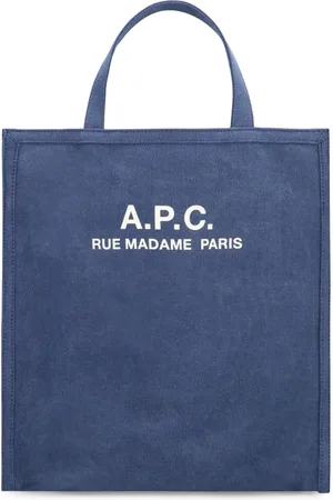 A.P.C. Torebki, Mężczyzna, Niebieski, ONE SIZE, Denim, Denimowa Torba Tote