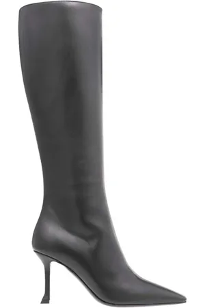 Salvatore Ferragamo Buty, Kobieta, Czarny, 39 EU, Skóra, Kozaki ze skóry cielęcej z kwadratowym noskiem